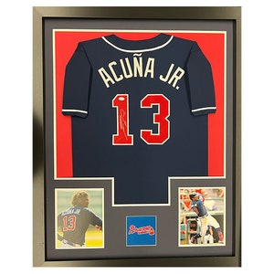 Press Pass Collectibles Braves Ronald Acuña Jr. Authentic Signed White Majestic Cool Base Jersey JSA