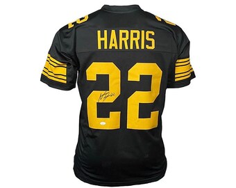 Najee Harris Signed Pittsburgh Black Color Rush Football Jersey JSA