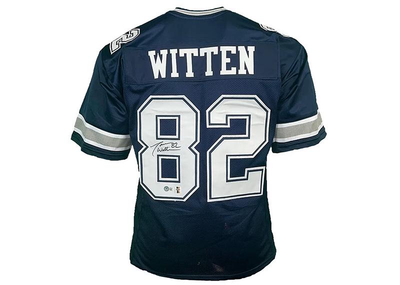 Jason Witten Signed Custom Navy Football Jersey Beckett