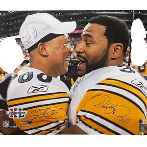 Hines Ward & Jerome Bettis Signed 16x20 Pittsburgh Steelers Photo Beckett