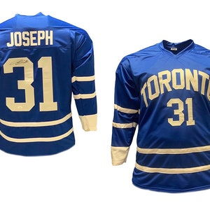 Curtis Joseph Autographed Toronto Pro Style Hockey Jersey Blue (JSA)