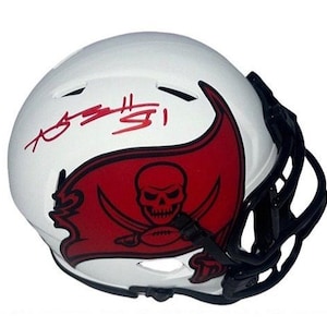 Antonio Brown Autographed Tampa Bay Buccaneers Lunar Mini Helmet JSA