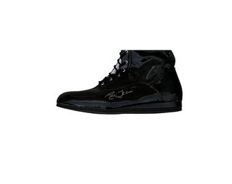 Botas de lucha libre profesional negras autografiadas por Ric Flair, de tamaño completo, JSA