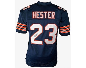 Devin Hester Signed Custom blue Football Jersey JSA