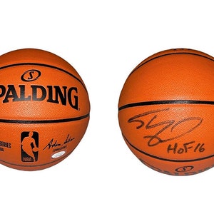 Larry Bird Signed Basketball Spalding Magic Johnson Auto HOF Celtics Lakers  BAS