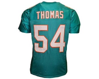 Zach Thomas Unsigned Miami Teal Football Jersey - Etsy
