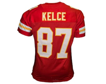 Travis Kelce Custom Kansas City Red Football Jersey
