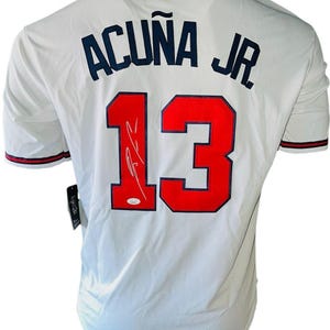 Ronald Acuna Jr. Signed White Authentic Nike Atlanta Baseball Jersey JSA