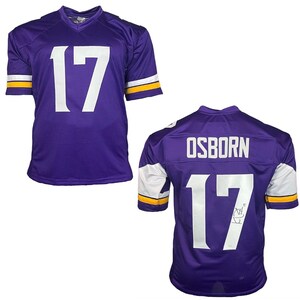 K.J. (KJ) Osborn Signed Custom Purple Football Jersey JSA