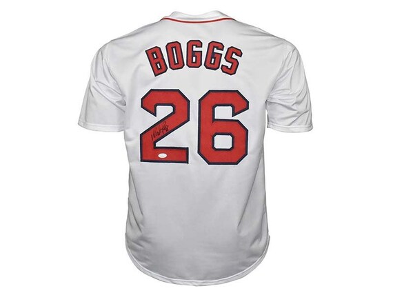 Wade Boggs Autographed Boston Baseball Jersey White JSA Etsy