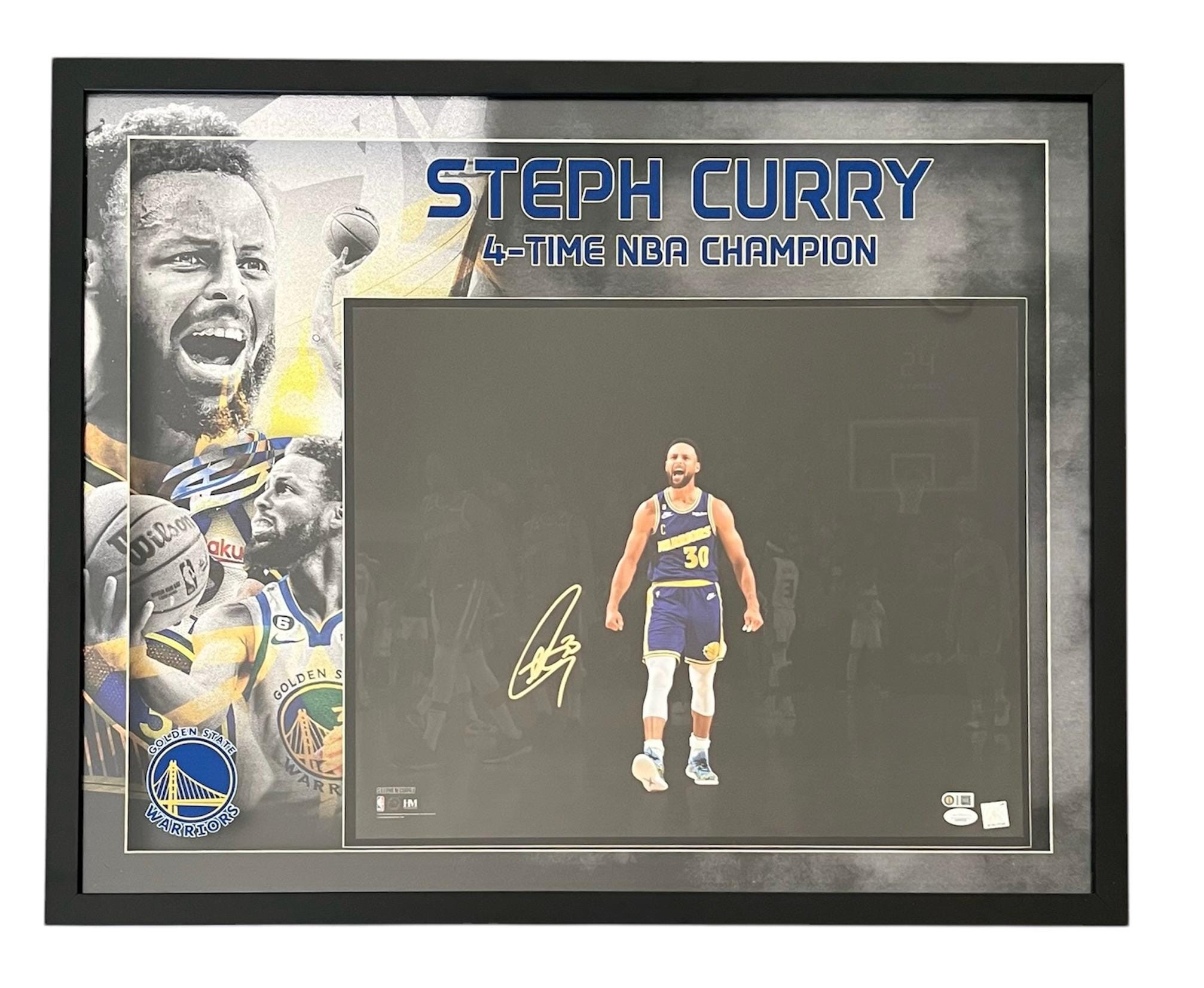 Steph Curry Golden State Warriors 24x30 3D Light up Framed 16X20