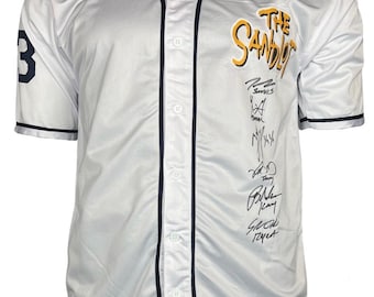 The Sandlot Cast Signed Baseball Jersey (JSA) Autographed by 6