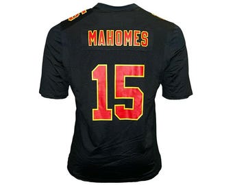 Patrick Mahomes Unsigned Authentic Kansas City Chiefs Black Football Jersey