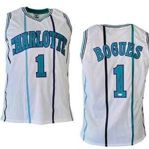 Muggsy Bogues Signed Charlotte Pro Blue Basketball Jersey (JSA)