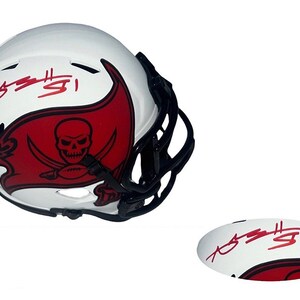 Antonio Brown Autographed Tampa Bay Buccaneers Lunar Mini Helmet JSA