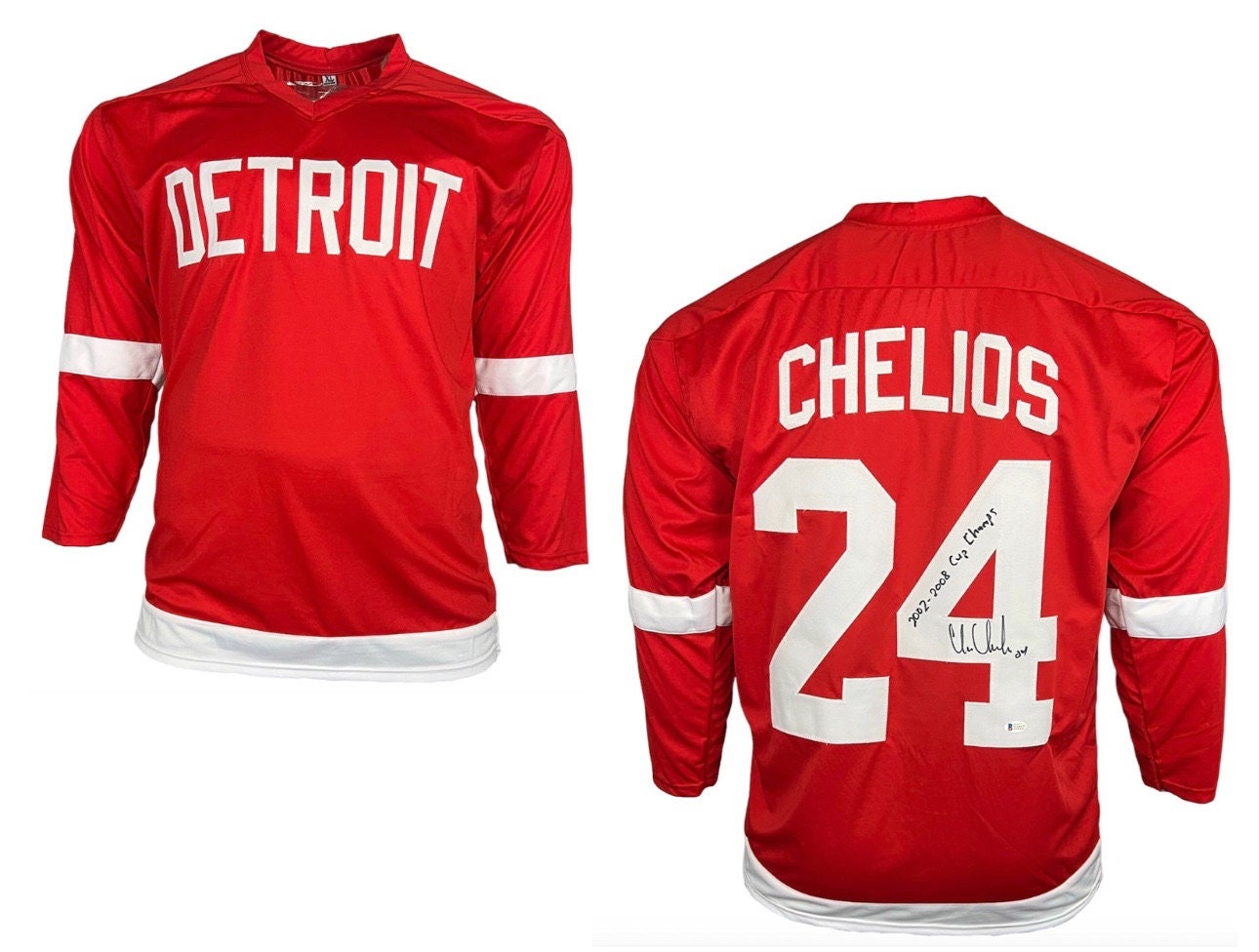 Chris Chelios HOF 13 Signed Detroit Red Wings Custom Jersey