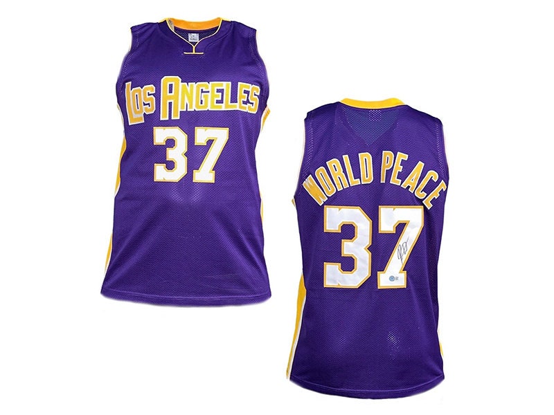 Ron Artest Metta World Peace Authentic Signed Pro Style Jersey Autog