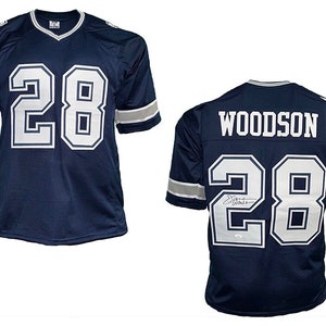Darren Woodson Autographed Pro Style Blue Dallas Football Jersey JSA