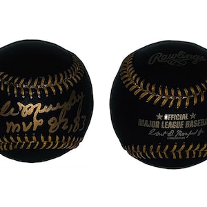 Dale Murphy Autographed Nl Mvp 82,83 Rawlings Official Mlb Black Baseball (Jsa)