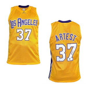 Ron Artest Signed Los Angeles Purple Basketball Jersey 