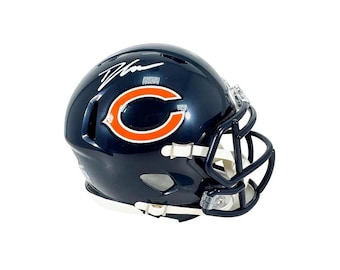 Casco de fútbol americano Speed Mini de los Chicago Bears firmado por D'Andre Swift (JSA)