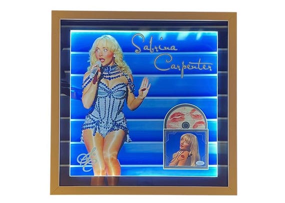 Sabrina Carpenter Signed 21x21 3D Light up Framed CD JSA - Etsy