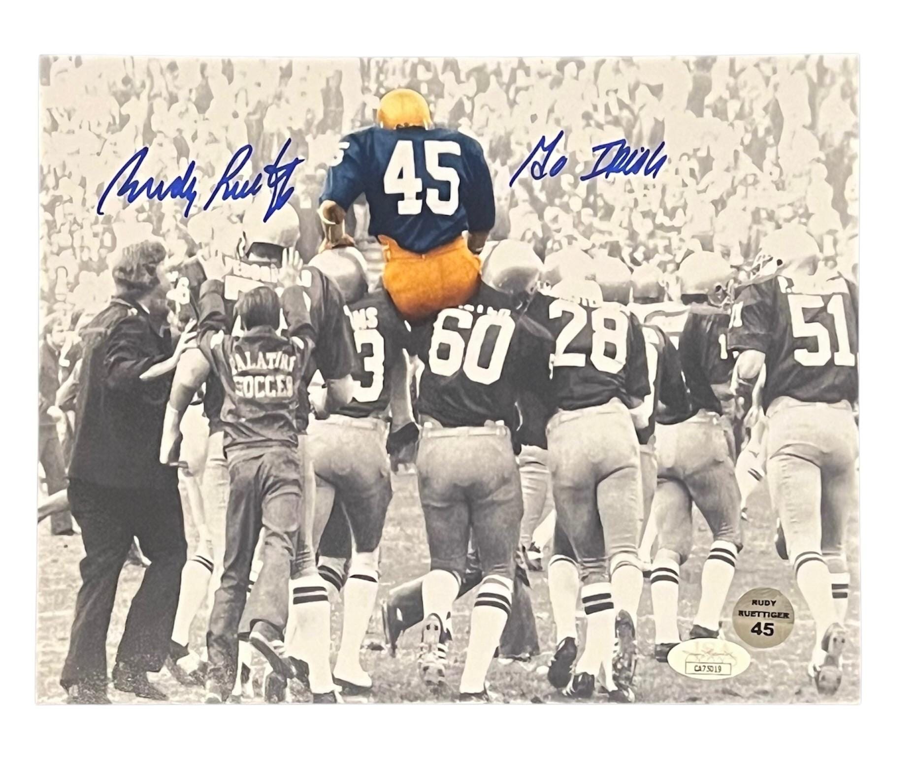 O Hara Rudy American Football Notre Dame Autographed