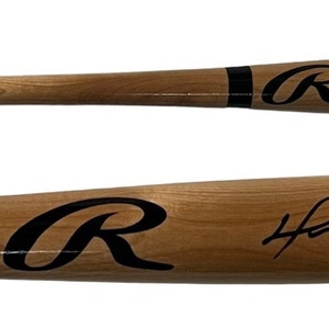David Ortiz Autographed Rawlings Blonde Baseball Bat (JSA)