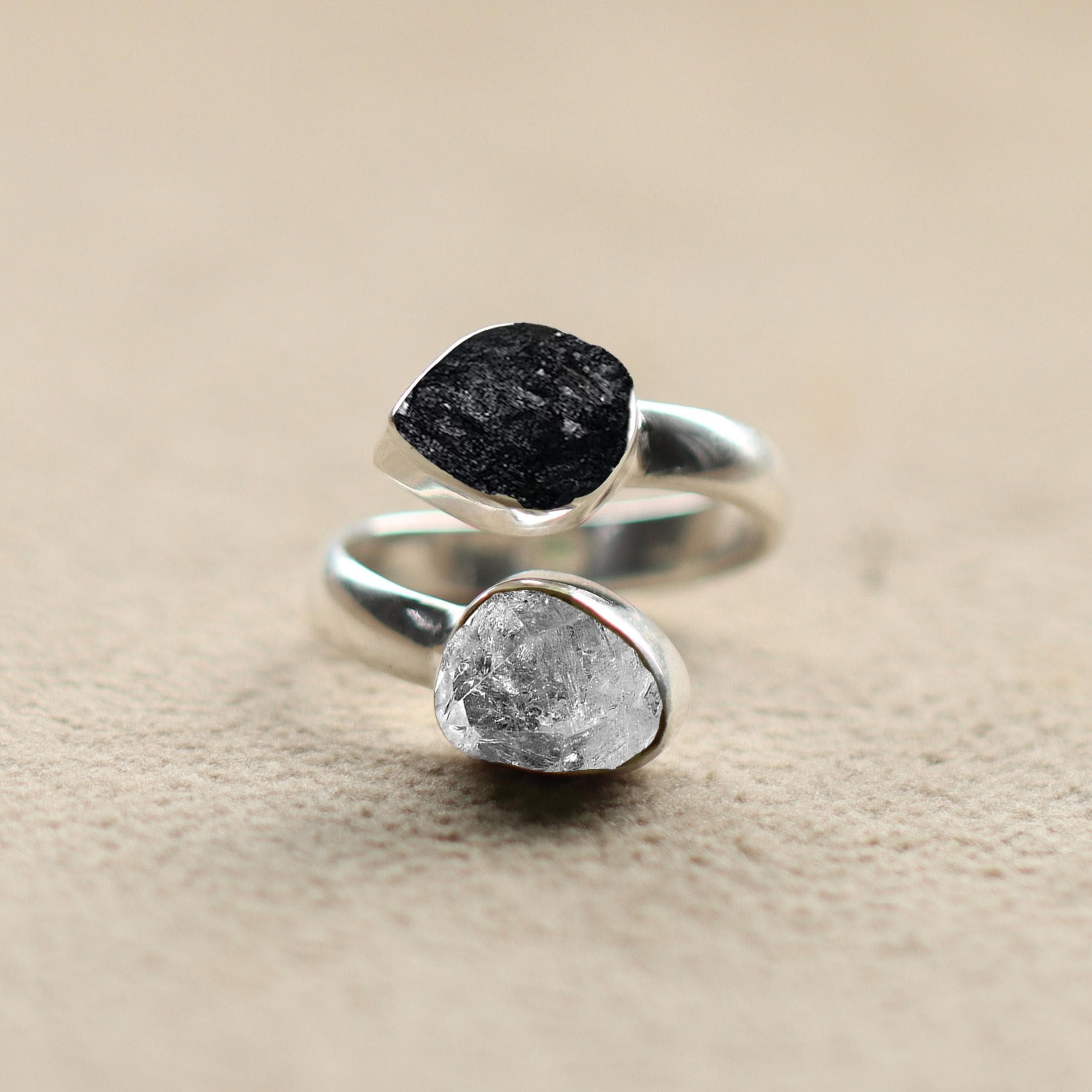 Black crystal ring - Etsy 日本