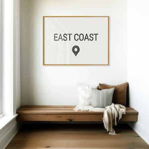 East Coast Print Coastal Cowgirl Decor Coastal Wall Art Text Poster Digital Print Coastal Cowgirl Aesthetic Trendy Printable Wall Art