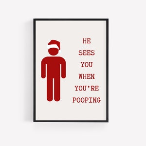 Minimalist Christmas Poster Quote, Funny Toilet Print, Trendy Bathroom Wall Art Decor, Funny Bathroom Wall Art, 1 Print Digital Download