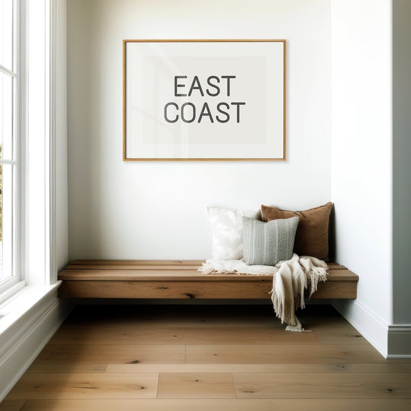 East Coast Print Coastal Cowgirl Decor Coastal Wall Art Text Poster Digital Print Coastal Cowgirl Aesthetic Trendy Printable Wall Art