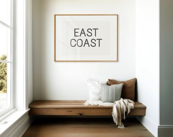 East Coast Print Coastal Cowgirl Decor Coastal Wall Art Text Poster Digital Print Coastal Cowgirl Aesthetic Trendy Printable Wall Art
