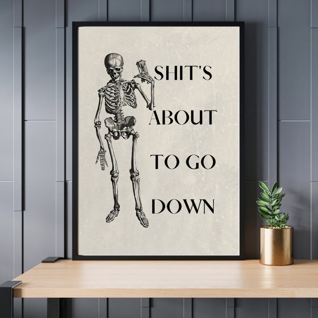 Halloween Bathroom Decor, Gothic Home Decor, Printable Home Decor ...