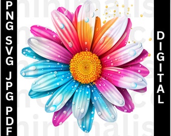 Daisy Png, Flower Png Daisy flower Png Słonecznik Png, Daisy Sublimacja, Daisy Clipart, Daisy Cute, Projekt Sublimacji, Pobieranie Cyfrowe, Plik Png