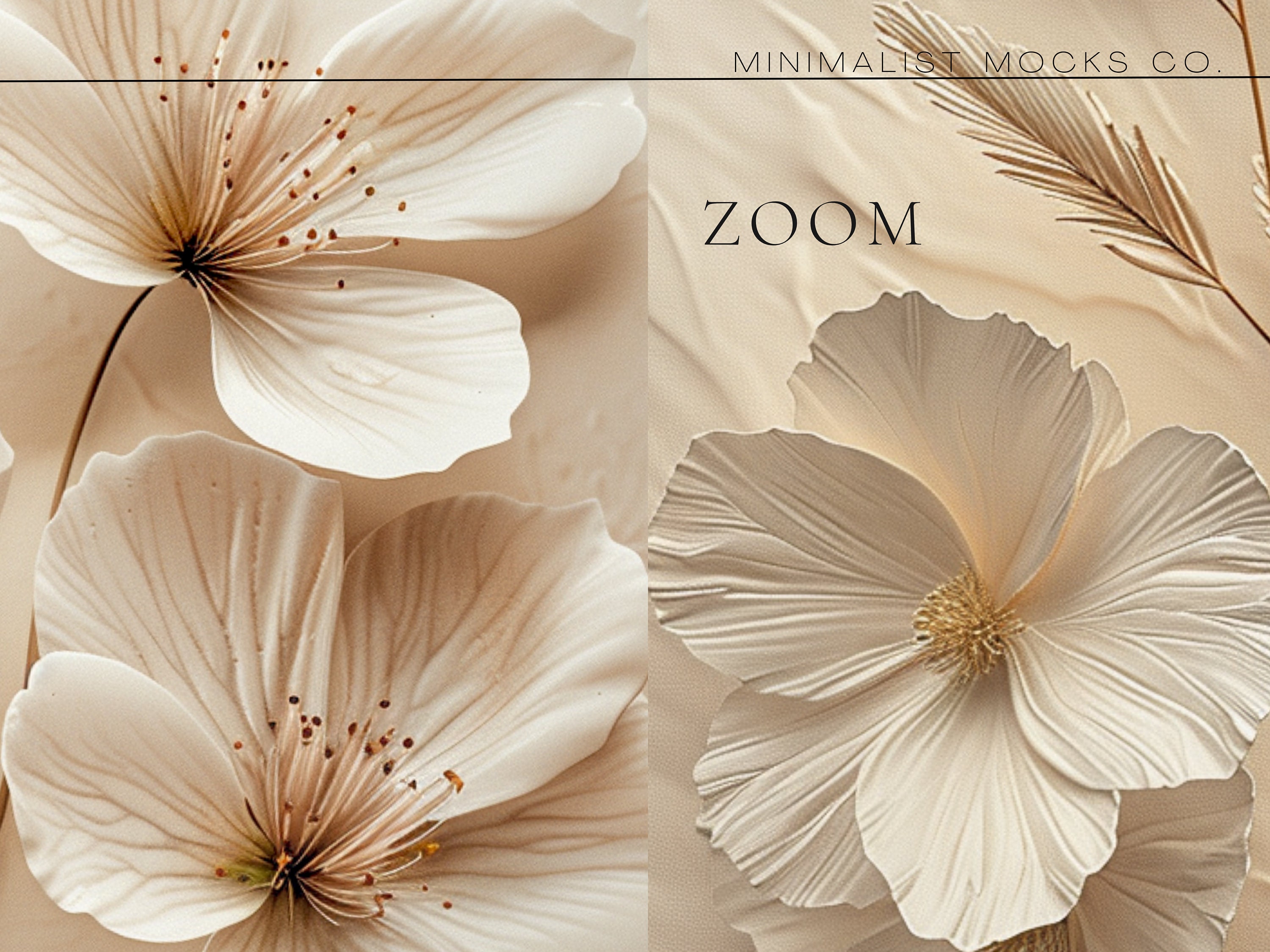 Neutral Wall Art Prints, Botanical Art, Set of 3 Beige Plant Prints ...