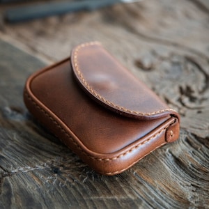 Bifold Brieftasche, + Crazy Horse Leather Kartengeldbörse, anpassbar, Unisex, echtes italienisches Vollnarbenleder, handgefertigtes Premium-Leichtgewicht