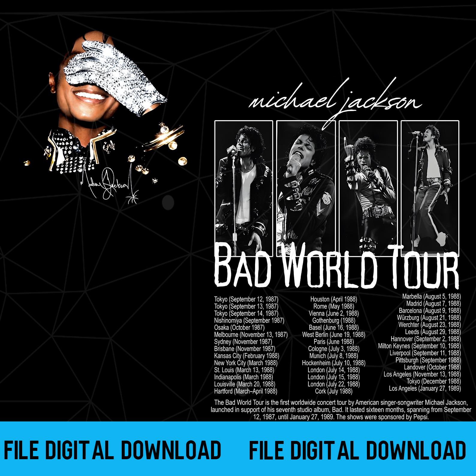 Michael Jackson Bad Tour Poster - Etsy