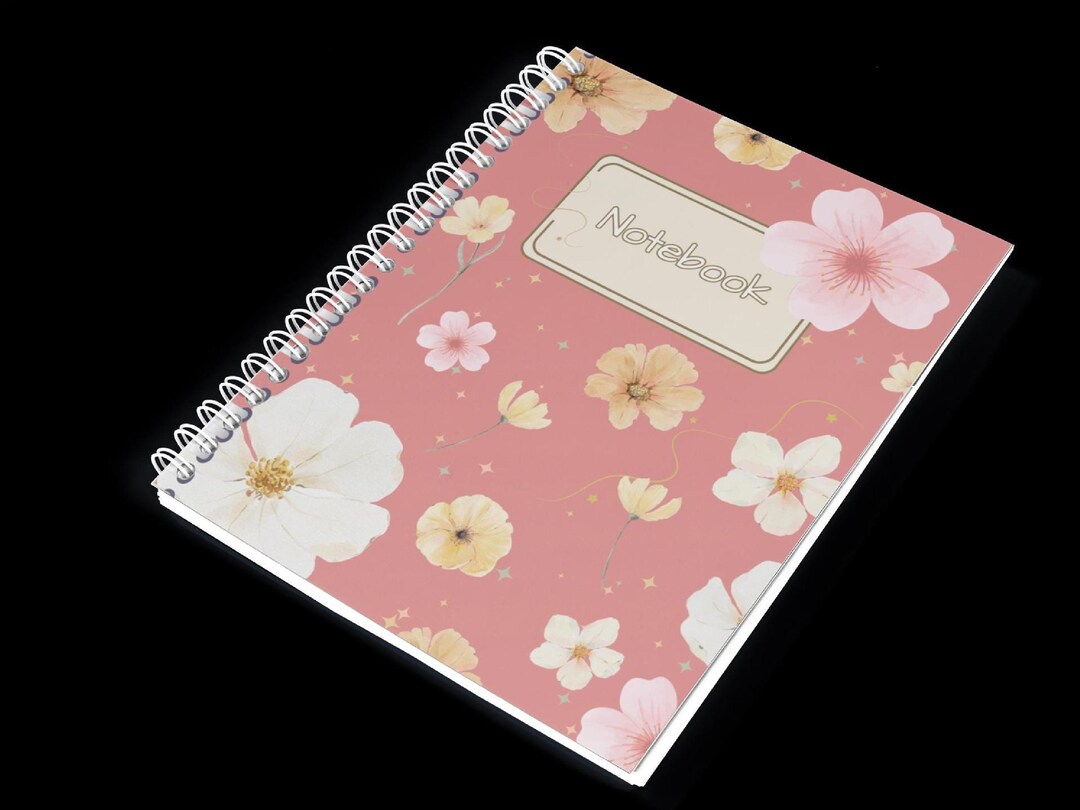 Floral Spiral Notebook | Lined Journal, Stationery Gift - Etsy