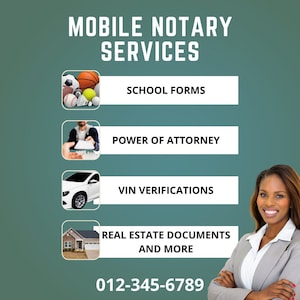 Notary Template, Canva Post for Notary Signing Agents, Marketing for
