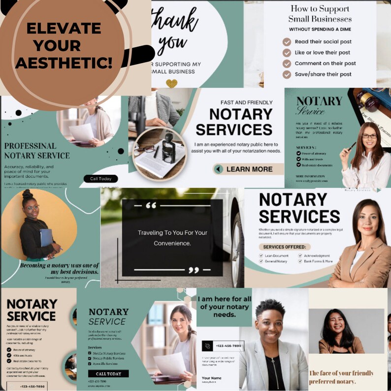 Notary Posts NOTARY SOCIAL MEDIA Posts for Notary Business|edit Templates in Canva ...