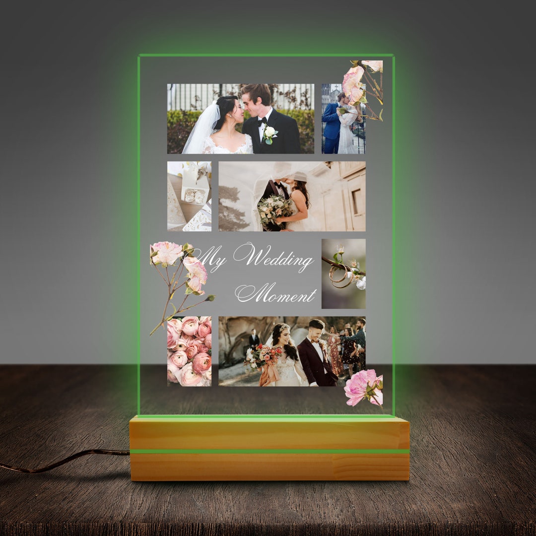 Custom Photo Led Anniversary Gift Custom Birthday Gift Etsy