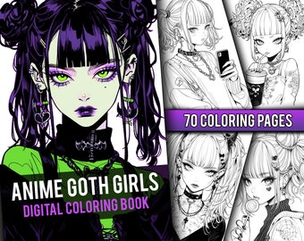 Pop Manga Adult Coloring Book: Cute and Creepy Drawings for Adults Perfect  gift for Anime Lovers, Goths, Teens & Girls (Paperback)