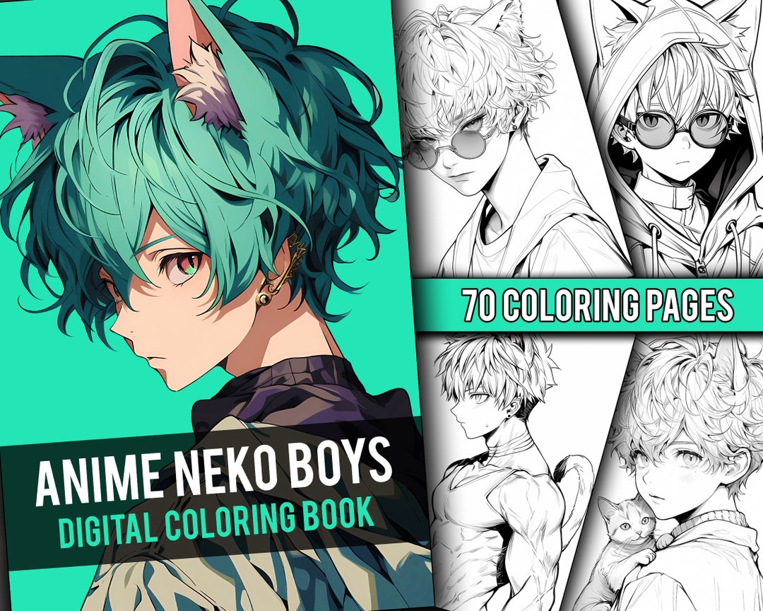 Neko Girls Anime Photo Book: Amazing Colorful Pages Featuring Cute Cat Girl  For All Ages Relaxation And Stress Relief