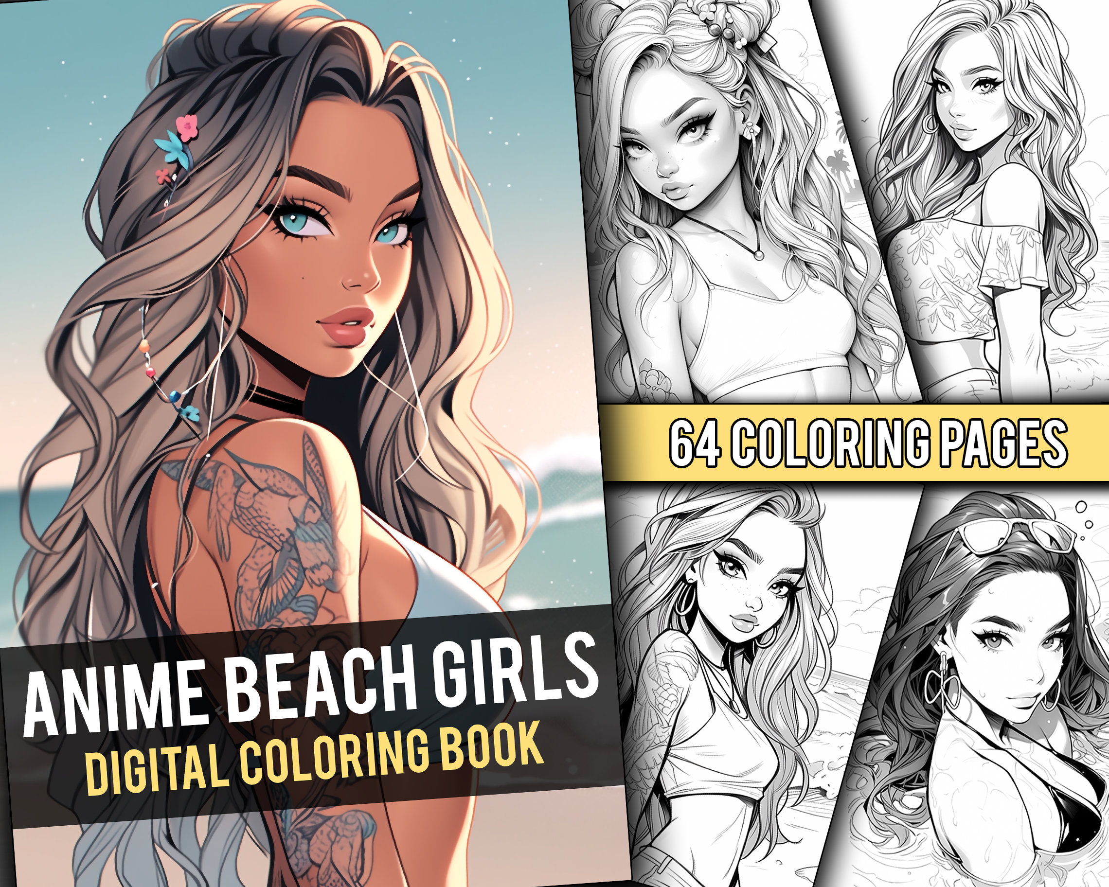 Anime Coloring Book: for Adults with Fun, Easy, and Relaxing Designs