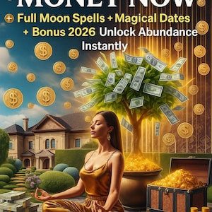 Calendário Ritual Lunar do 4º Trimestre de 2025 | Planejador para Manifestar Dinheiro | PDF Digital Out-Nov-Dez