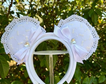 White Disney Ears | Princess Disney Ears | Light Up Disney Ears