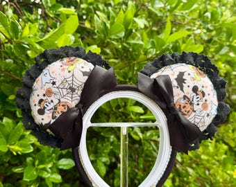 Mickey Mouse Pumpkin Ears | Fall Mickey Headband | Spooky Season Park Ears | Light Up Disney Ears