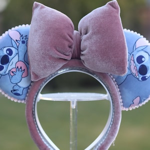 Stitch Disney Ears - Handmade Lilo & Stitch Ears for Disney Park | Cute Stitch Ears for Disney Lovers | Light up Disney Ears