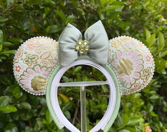 Tiana inspired Disney Ears | Green Disney Ears | Light up Disney Ears